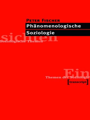 cover image of Phänomenologische Soziologie